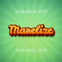 marelize in Green Rays style - 3D name wallpaper