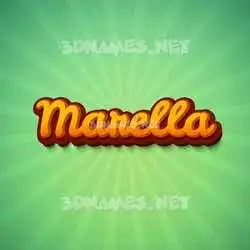 marella in Green Rays style - 3D name wallpaper