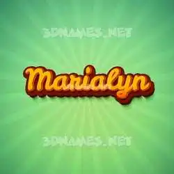 marialyn in Green Rays style - 3D name wallpaper