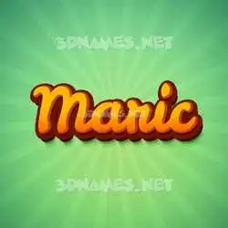 maric in Green Rays style - 3D name wallpaper