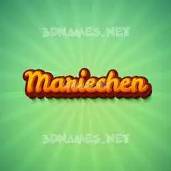 mariechen in Green Rays style - 3D name wallpaper