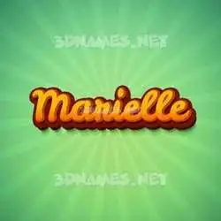 marielle in Green Rays style - 3D name wallpaper
