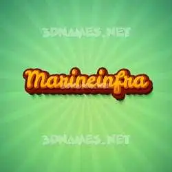 marineinfra in Green Rays style - 3D name wallpaper