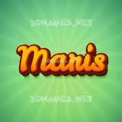 maris in Green Rays style - 3D name wallpaper
