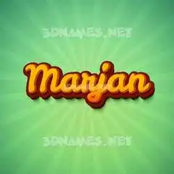 marjan in Green Rays style - 3D name wallpaper