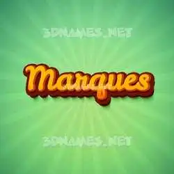 marques in Green Rays style - 3D name wallpaper