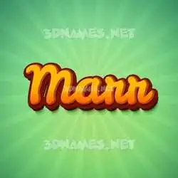 marr in Green Rays style - 3D name wallpaper
