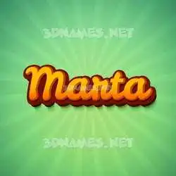marta in Green Rays style - 3D name wallpaper