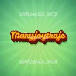 maryjoytraje in Green Rays style - 3D name wallpaper