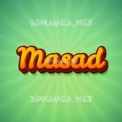 masad in Green Rays style - 3D name wallpaper