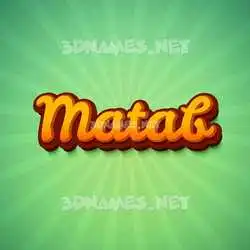 matab in Green Rays style - 3D name wallpaper