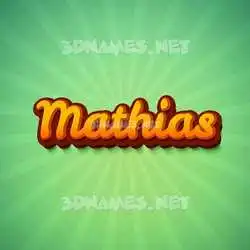 mathias in Green Rays style - 3D name wallpaper