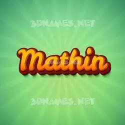 mathin in Green Rays style - 3D name wallpaper