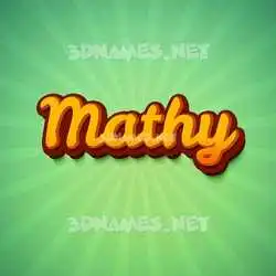 mathy in Green Rays style - 3D name wallpaper