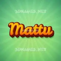 mattu in Green Rays style - 3D name wallpaper