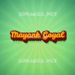 mayank goyal in Green Rays style - 3D name wallpaper