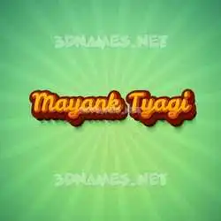 mayank tyagi in Green Rays style - 3D name wallpaper