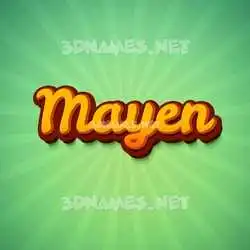 mayen in Green Rays style - 3D name wallpaper
