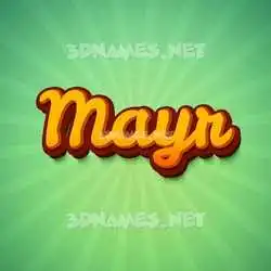 mayr in Green Rays style - 3D name wallpaper