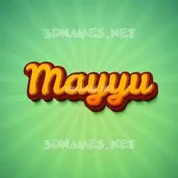 mayyu in Green Rays style - 3D name wallpaper