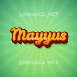mayyus in Green Rays style - 3D name wallpaper