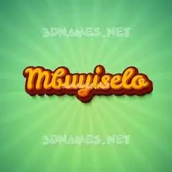 mbuyiselo in Green Rays style - 3D name wallpaper