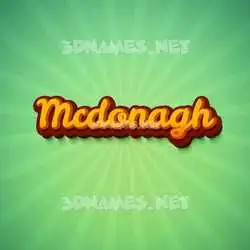 mcdonagh in Green Rays style - 3D name wallpaper