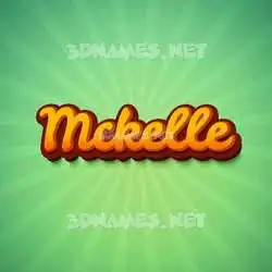 mckelle in Green Rays style - 3D name wallpaper