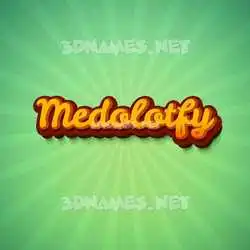 medolotfy in Green Rays style - 3D name wallpaper