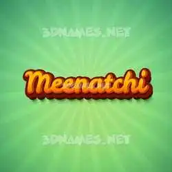 meenatchi in Green Rays style - 3D name wallpaper