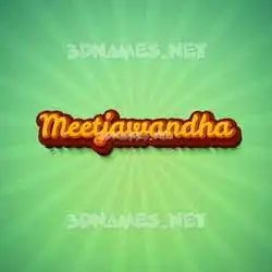meetjawandha in Green Rays style - 3D name wallpaper