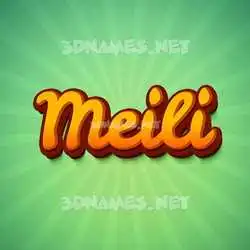 meili in Green Rays style - 3D name wallpaper