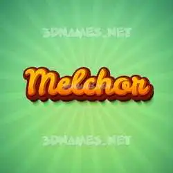 melchor in Green Rays style - 3D name wallpaper