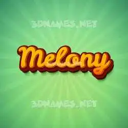 melony in Green Rays style - 3D name wallpaper