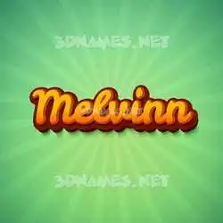 melvinn in Green Rays style - 3D name wallpaper