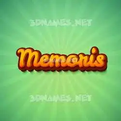 memoris in Green Rays style - 3D name wallpaper