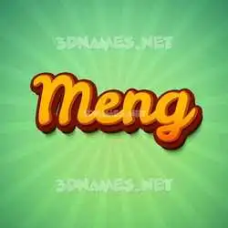 meng in Green Rays style - 3D name wallpaper
