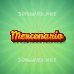 mercenario in Green Rays style - 3D name wallpaper