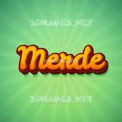 merde in Green Rays style - 3D name wallpaper