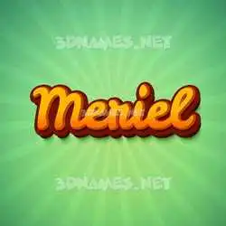 meriel in Green Rays style - 3D name wallpaper