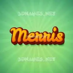 merris in Green Rays style - 3D name wallpaper