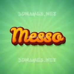 messo in Green Rays style - 3D name wallpaper