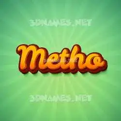 metho in Green Rays style - 3D name wallpaper