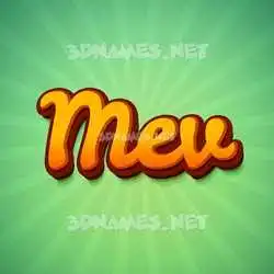 mev in Green Rays style - 3D name wallpaper