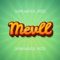 mevll in Green Rays style - 3D name wallpaper