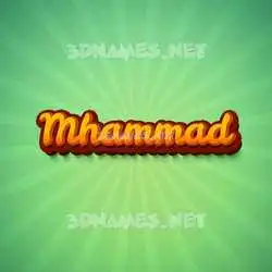 mhammad in Green Rays style - 3D name wallpaper