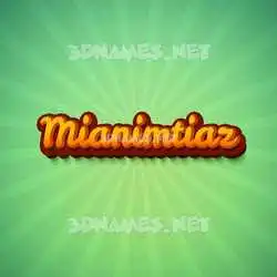 mianimtiaz in Green Rays style - 3D name wallpaper