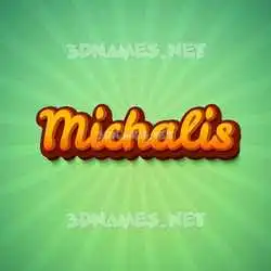 michalis in Green Rays style - 3D name wallpaper