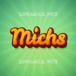 michs in Green Rays style - 3D name wallpaper