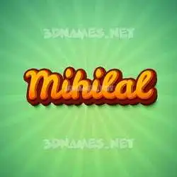 mihilal in Green Rays style - 3D name wallpaper